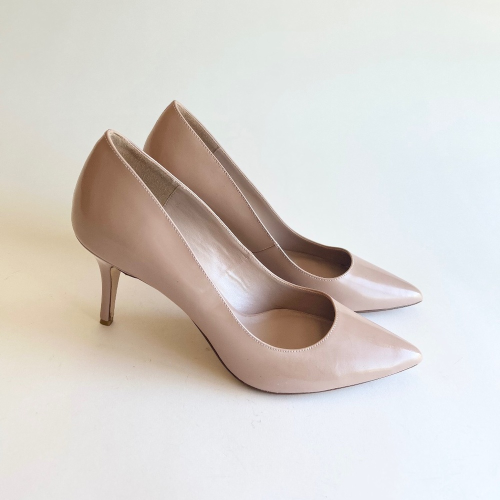Dune London Dust Pink Patent Leather Point Toe Heels size EUR 40, US 9.5